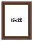 Traditional Brown Picture Frame - UV Acrylic, Foam Board Backing, Hanging Hardware